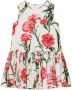 Dolce & Gabbana Kids Jurk met bloe print Wit - Thumbnail 1