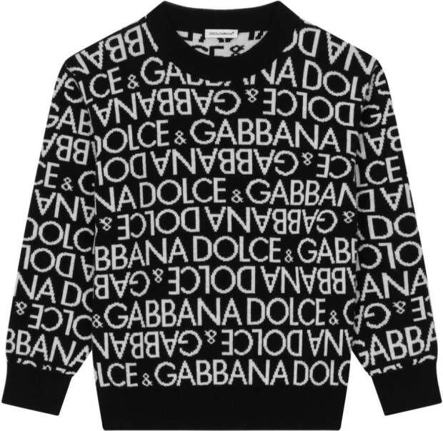 Dolce & Gabbana Kids Gebreide sweater Zwart