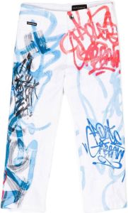 Dolce & Gabbana Kids Jeans met graffiti-print Veelkleurig