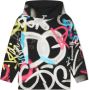 Dolce & Gabbana Kids Hoodie met graffiti-print Zwart - Thumbnail 1