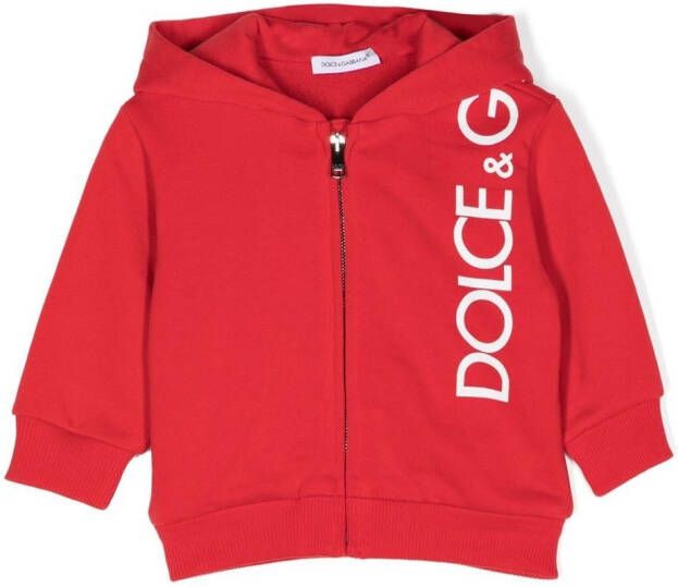 Dolce & Gabbana Kids Hoodie met logoprint Rood