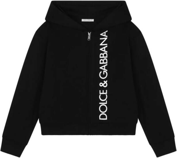 Dolce & Gabbana Kids Hoodie met logoprint Zwart