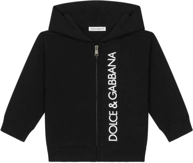 Dolce & Gabbana Kids Hoodie met logoprint Zwart