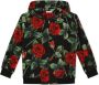 Dolce & Gabbana Kids Hoodie met roosprint Zwart - Thumbnail 1