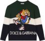 Dolce & Gabbana Kids Intarsia trui Groen - Thumbnail 1