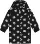 Dolce & Gabbana Kids Donsjas met capuchon en DG-logo Zwart - Thumbnail 1