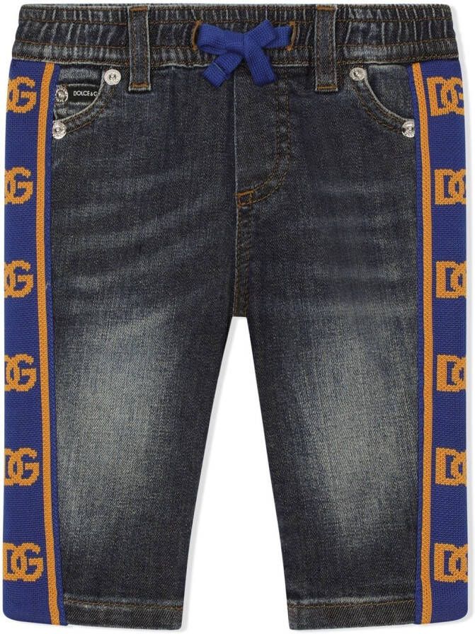 Dolce & Gabbana Kids Jeans met trekkoord Grijs