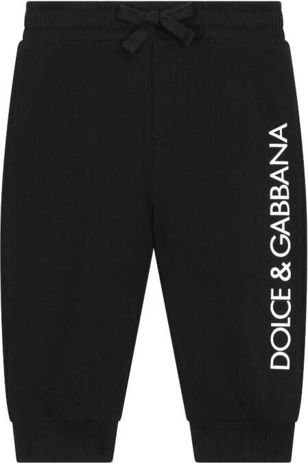 Dolce & Gabbana Kids Joggingbroek met logoprint Zwart