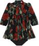 Dolce & Gabbana Kids Jurk met roosprint Zwart - Thumbnail 1