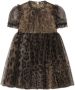 Dolce & Gabbana Kids Tulen jurk met luipaardprint Bruin - Thumbnail 1