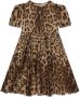 Dolce & Gabbana Kids Chiffon midi-jurk met luipaardprint Bruin - Thumbnail 1