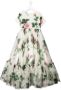 Dolce & Gabbana Kids Jurk met tropische roosprint Wit - Thumbnail 1