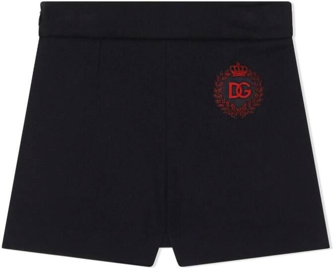 Dolce & Gabbana Kids Katoenen shorts Zwart