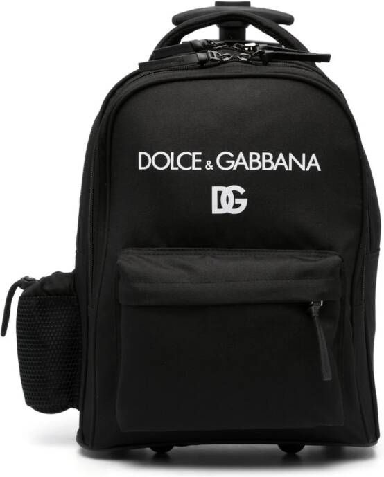 Dolce & Gabbana Kids Koffer met logoprint Zwart