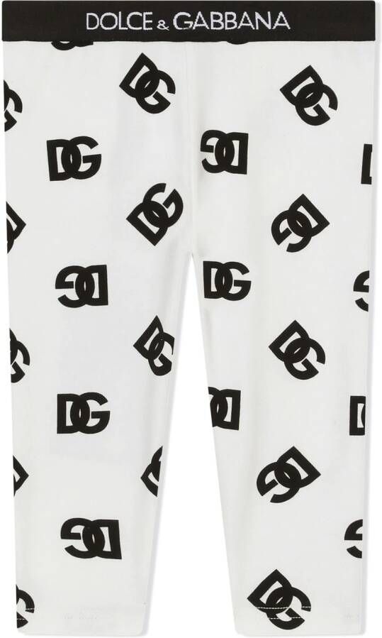 Dolce & Gabbana Kids Legging met logoprint Wit