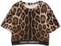 Dolce & Gabbana Kids T-shirt met ruches Bruin - Thumbnail 1
