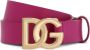 Dolce & Gabbana Kids Leren riem met DG-logo Roze - Thumbnail 1
