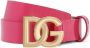 Dolce & Gabbana Kids Lakleren riem met logo Roze - Thumbnail 1