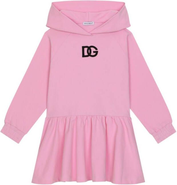 Dolce & Gabbana Kids Hoodie met logopatch Roze