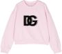 Dolce & Gabbana Kids Katoenen sweater met DG-logo Roze - Thumbnail 1