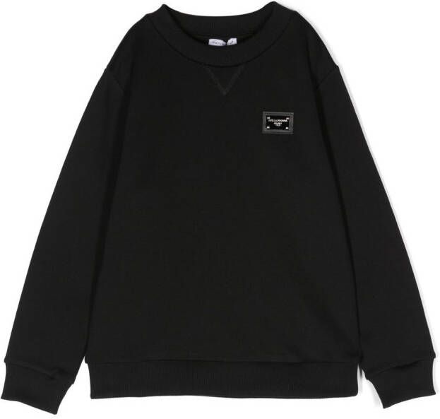 Dolce & Gabbana Kids Sweater met logopatch Zwart