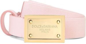 Dolce & Gabbana Kids Riem met logoplakkaat Roze