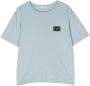 Dolce & Gabbana Kids T-shirt met logoplakkaat Blauw - Thumbnail 1