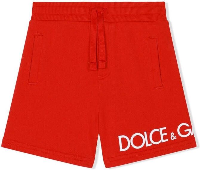 Dolce & Gabbana Kids Trainingsshorts met logoprint Rood