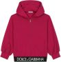 Dolce & Gabbana Kids Hoodie met logoband en rits Rood - Thumbnail 1