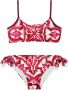 Dolce & Gabbana Kids Bikini met Majolica-print Rood - Thumbnail 1