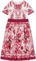 Dolce & Gabbana Kids Maxi-jurk met Majolica-print Wit - Thumbnail 1