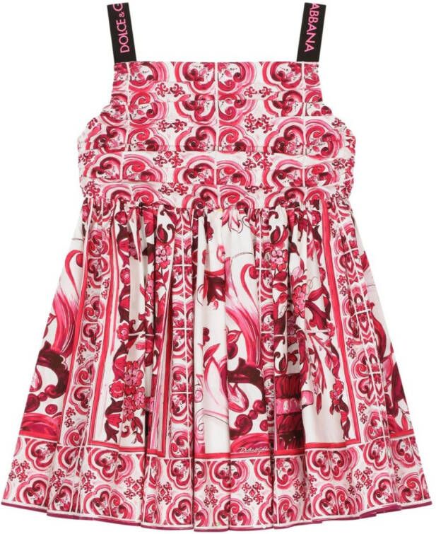 Dolce & Gabbana Kids Mouwloze mini-jurk Wit
