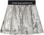 Dolce & Gabbana Kids Midi-rok met logoband Zilver - Thumbnail 1