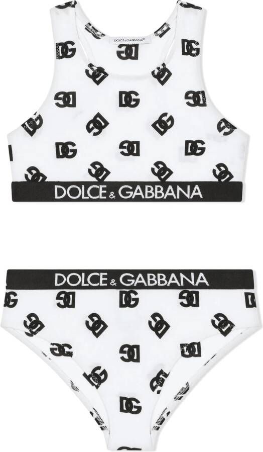 Dolce & Gabbana Kids Ondergoed met DG-logo Wit