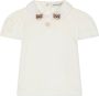Dolce & Gabbana Kids Poloshirt met geborduurde luipaardprint Wit - Thumbnail 1