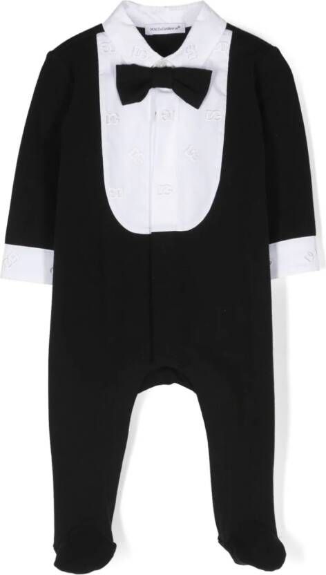 Dolce & Gabbana Kids Pyjama met geborduurd logo Zwart