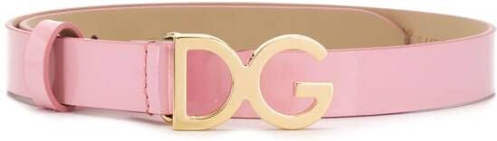 Dolce & Gabbana Kids Riem met DG logo Roze
