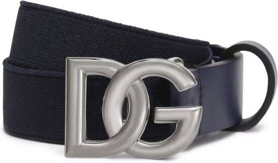 Dolce & Gabbana Kids Riem met logogesp Blauw