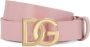 Dolce & Gabbana Kids Lakleren riem met logo Roze - Thumbnail 1