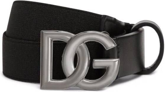 Dolce & Gabbana Kids Riem met logogesp Zwart