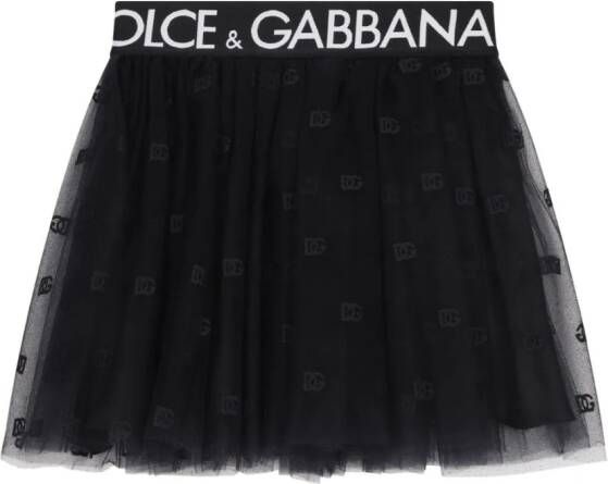 Dolce & Gabbana Kids Rok met logoband Zwart