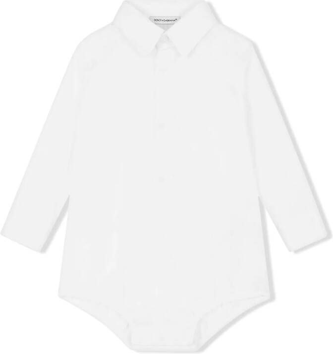 Dolce & Gabbana Kids Romper met shirt-stijl Wit