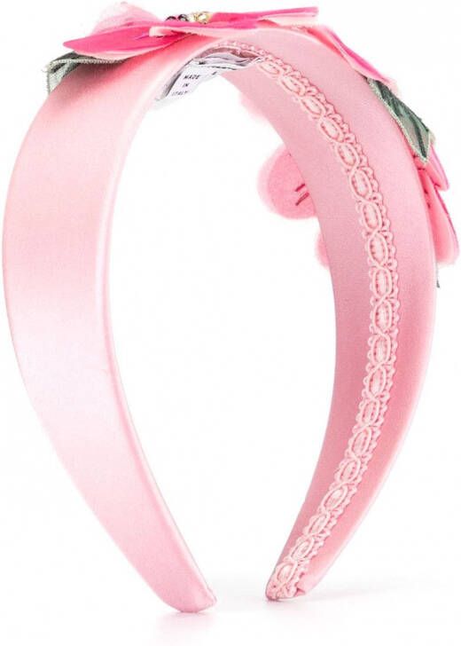 Dolce & Gabbana Kids Satijnen hoofdband Roze