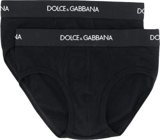 Dolce & Gabbana Kids Set van twee slips Zwart