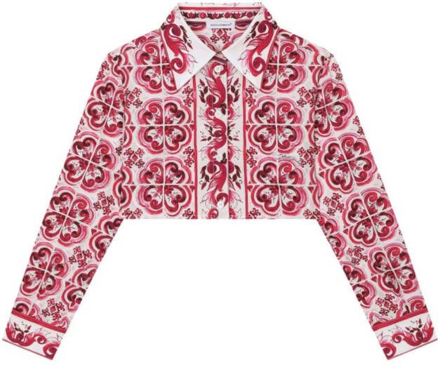 Dolce & Gabbana Kids Shirt met ceintuur Wit