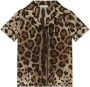 Dolce & Gabbana Kids Zijden shirt met luipaardprint Bruin - Thumbnail 1