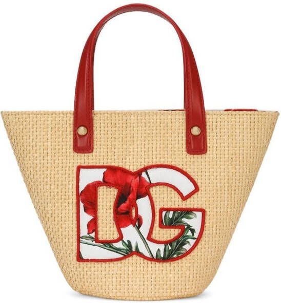 Dolce & Gabbana Kids Shopper met logo Bruin
