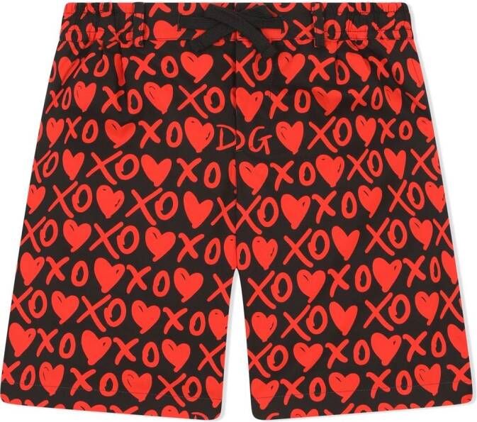 Dolce & Gabbana Kids Shorts met print Zwart