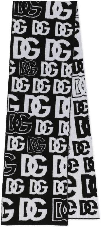 Dolce & Gabbana Kids Sjaal met jacquard Zwart