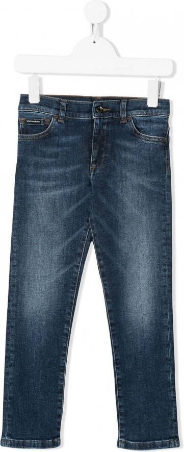 Dolce & Gabbana Kids slim-fit jeans Blauw